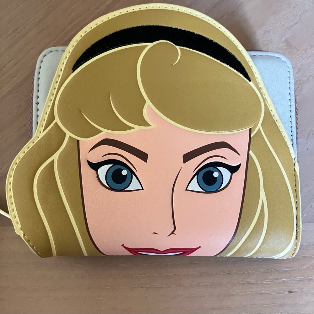 DISNEY X LOUNGEFLY Sleeping Beauty Princess Aurora Briar Rose Cosplay Wallet NWT